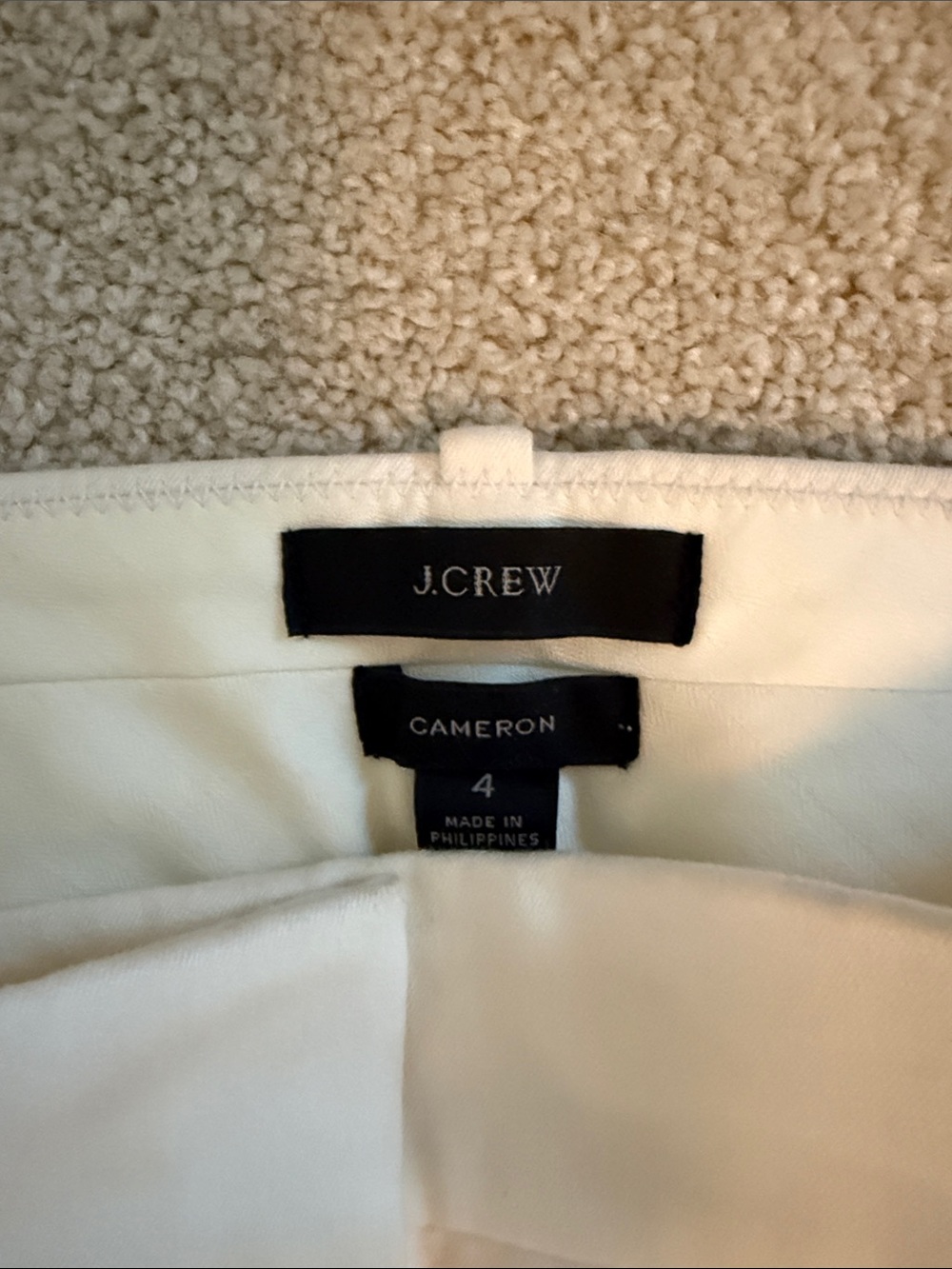 J. Crew Cream Cameron Trousers - Picture 2 of 4